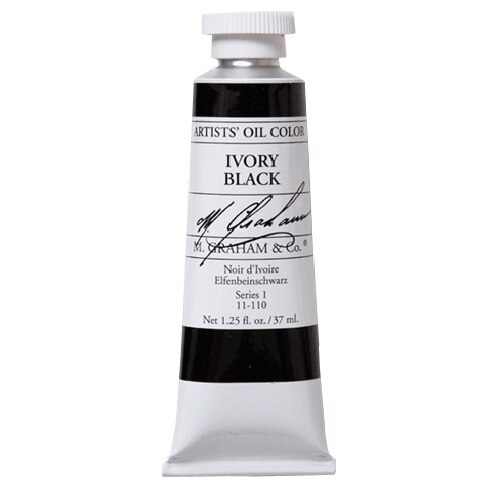 M. Graham & Co., Artists', Oil Paint, 1.25oz, Ivory Black